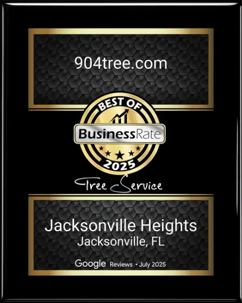 BusinessRate Best of 2025 Tree Service award — 904Tree.com, Jacksonville FL